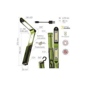 EMOS AKKUMULÁTOROS LED LÁMPA 670LM